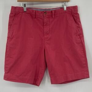 Polo Ralph Lauren Chino Shorts Salmon Pink Flat Front Stretch Classic Fit 34